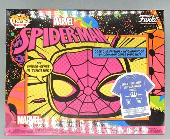 #652 Spider-Man (Blacklight) - Marvel with T-Shirt (X-Large)
