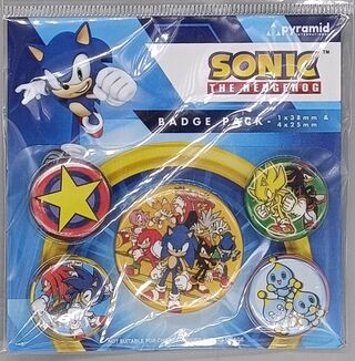 Sonic the Hedgehog Pin-Back Buttons 5-Pack Speed Team