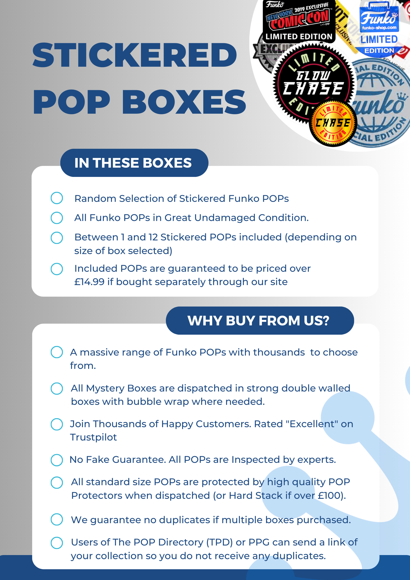Funko POP Mystery Box (Stickered) 12 Stickered POPs