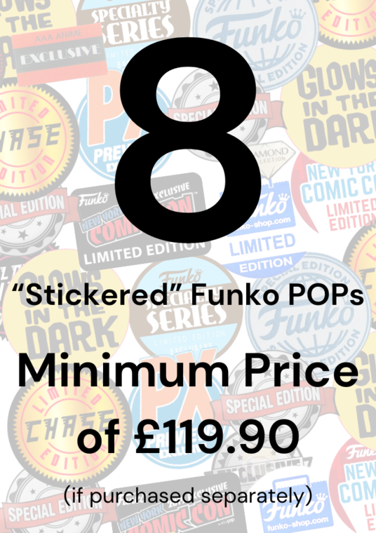 Funko POP Mystery Box (Stickered) - 8 Stickered POPs
