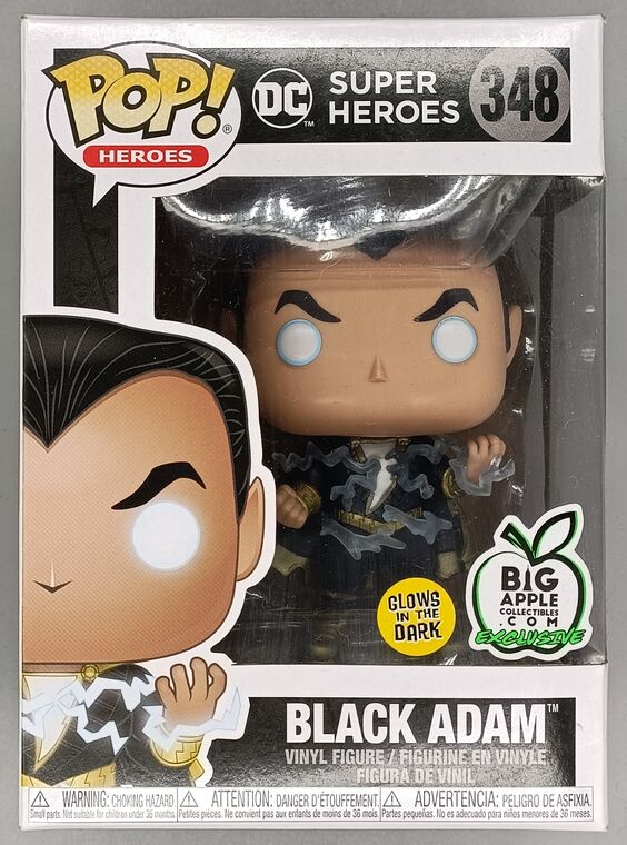 #348 Black Adam - Glow - DC Super Heroes - BOX DAMAGE