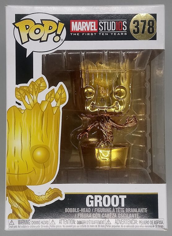#378 Groot (Gold) - Chrome - Marvel Studios 10 Years DAMAGED
