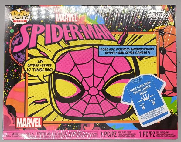 #652 Spider-Man (Blacklight) - Marvel with T-Shirt (Medium)
