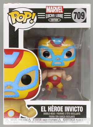 #709 El Heroe Invicto (Iron Man) - Marvel Luchadores DAMAGED