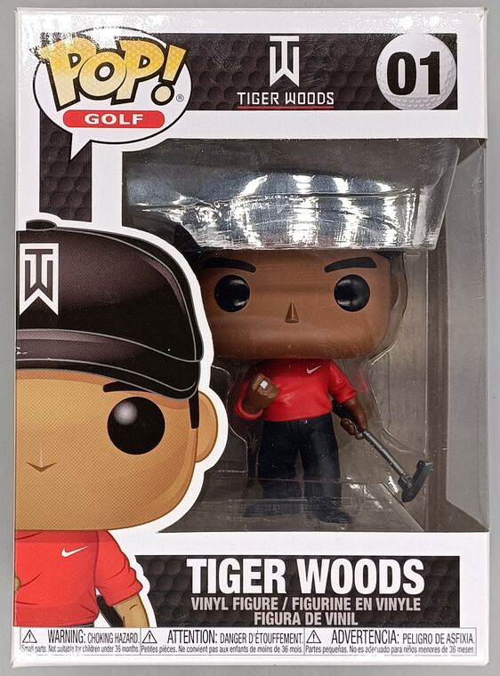#01 Tiger Woods (Red Shirt) - Golf - BOX DAMAGE