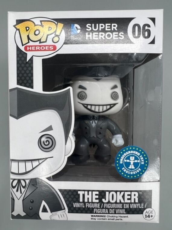 #06 The Joker - B&W - DC Super Heroes - BOX DAMAGE