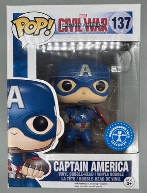 #137 Captain America (Action Pose) Marvel - Civil War DAMAGE