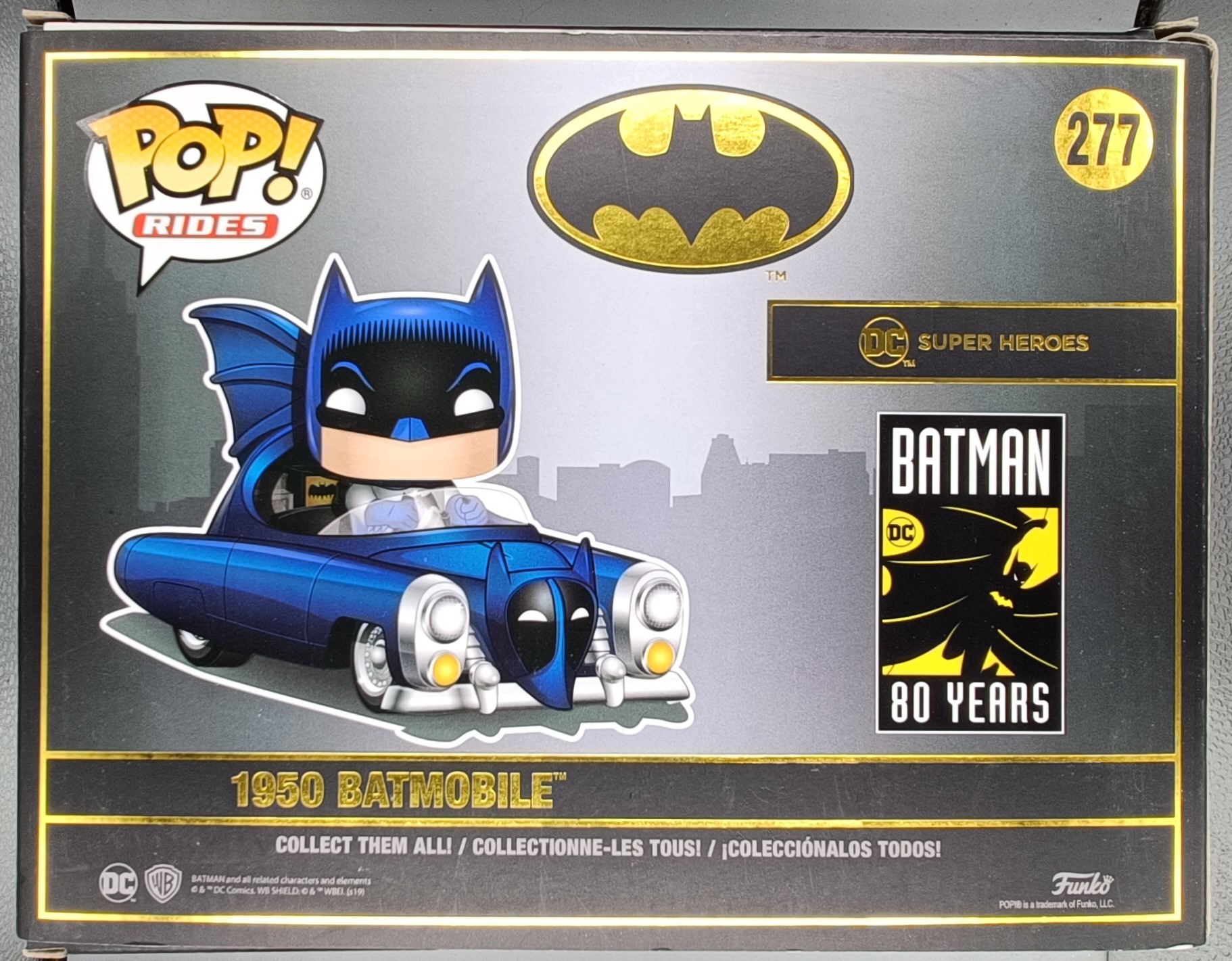 277 1950 Batmobile (Blue) - Metallic - Rides DC Batman 80th 