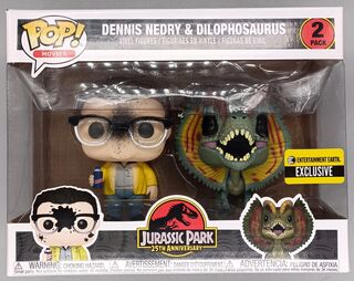 [2 Pack] Dennis Nedry & Dilophosaurus - Jurassic Park 25th