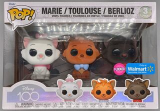 [3 Pack] Marie/Toulouse/Berlioz Flocked Disney Aristocats