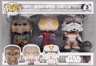 [3 Pack] Tarfful/Unhooded Emperor/Utapau Clone T Star Wars