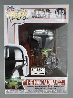 #402 The Mandalorian (with Grogu) Chrome - Star Wars