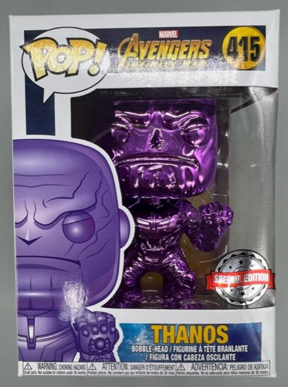 #415 Thanos (Purple Closed Fist) Chrome Marvel BOX DAMAGE