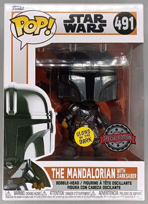 #491 The Mandalorian (with Darksaber) Chrome Glow S - DAMAGE