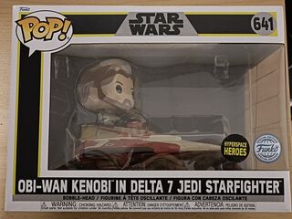 #641 Obi-Wan Kenobi in Delta 7 Jedi Starfighter Star DAMAGE