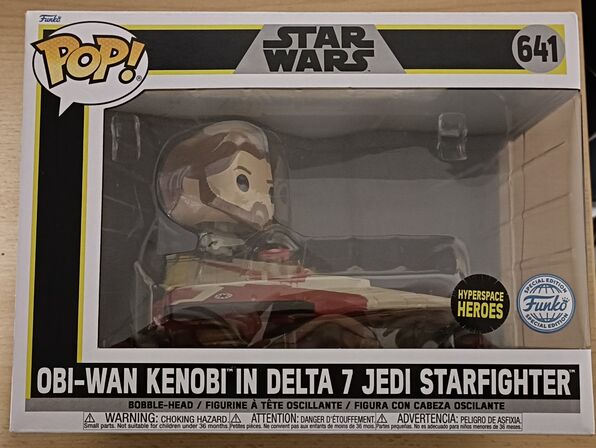 #641 Obi-Wan Kenobi in Delta 7 Jedi Starfighter Star DAMAGE