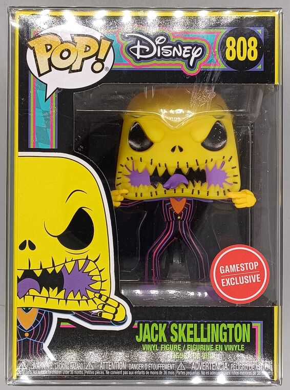 #808 Jack Skellington (Scary Face) - Blacklight - Disney