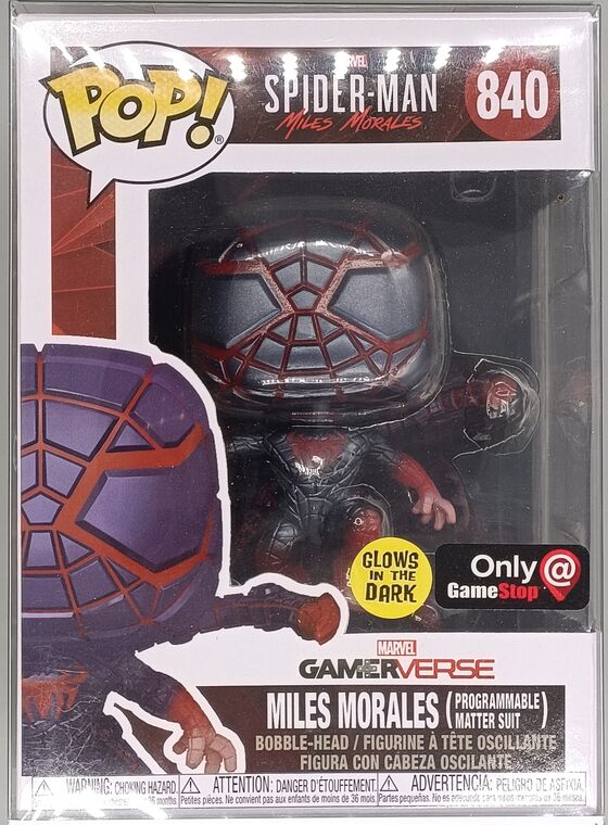 #840 Miles Morales (Programmable Matter Suit, Pose) Glow Spi