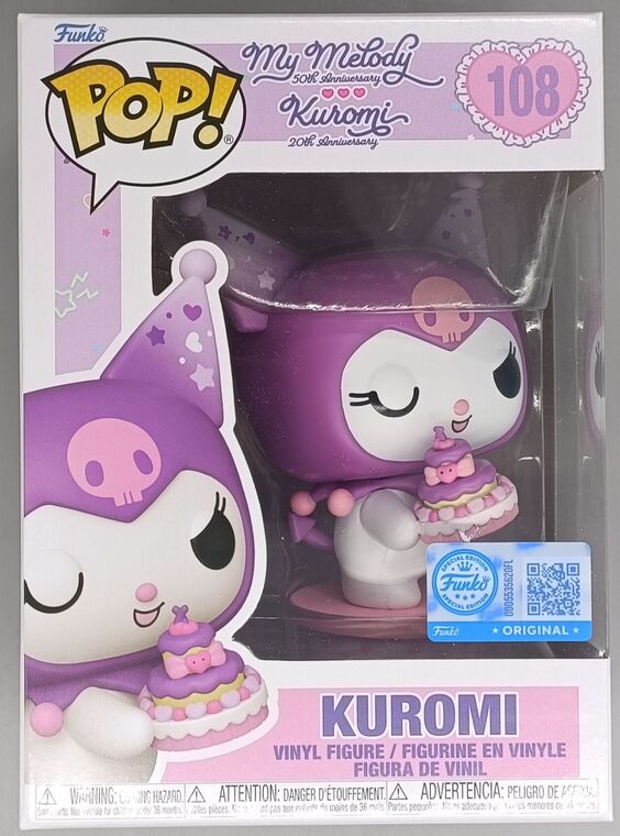 #108 Kuromi with Cake - Hello Kitty and Friends