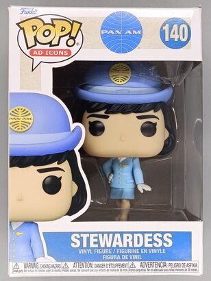 #140 Stewardess - Ad Icons - Pan Am - BOX DAMAGE