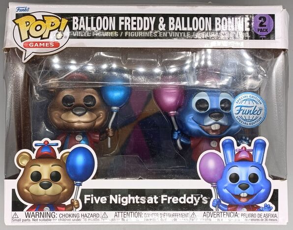 [2 Pack] Balloon Freddy & Balloon Bonnie Metallic FNA DAMAGE