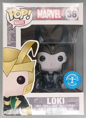 #36 Loki (Helmet) - B&W - Marvel - Exclusive - BOX DAMAGE