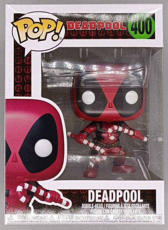 #400 Deadpool (w/ Candy Canes) Metallic Marvel - BOX DAMAGE
