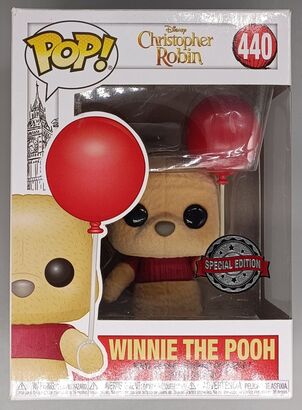 #440 Winnie the Pooh (w/ Balloon) - Flocked - Disney DAMAGE