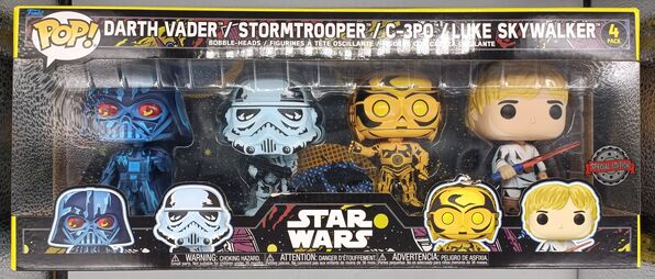 #[4 Pack] Darth Vader / Stormtrooper / C-3PO / Luke S DAMAGE