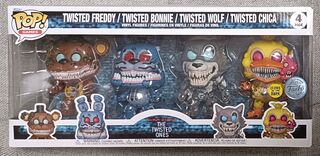 4 Pack Twisted Freddy/Twisted B (GITD) FNAF Twisted Ones DAM