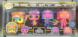 Show more information on 4 Pack King Namor/Shuri/Okoye/Aneka Blacklight Marvel DAMAGE 4 Pack King Namor/Shuri/Okoye/Aneka Blacklight Marvel DAMAGE