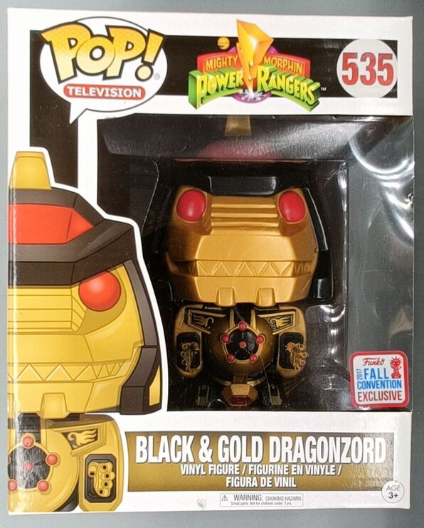 #535 Black & Gold Dragonzord - 6 Inch - Power Ranger DAMAGED