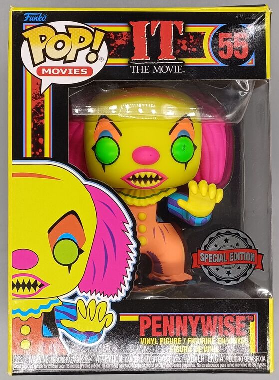 #55 Pennywise - Blacklight - Horror - IT- BOX DAMAGE