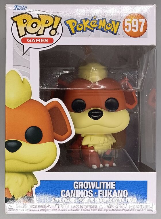 #597 Growlithe - Pokemon - BOX DAMAGE