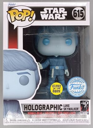 #615 Holographic Luke Skywalker Glow Star Wars  DAMAGE