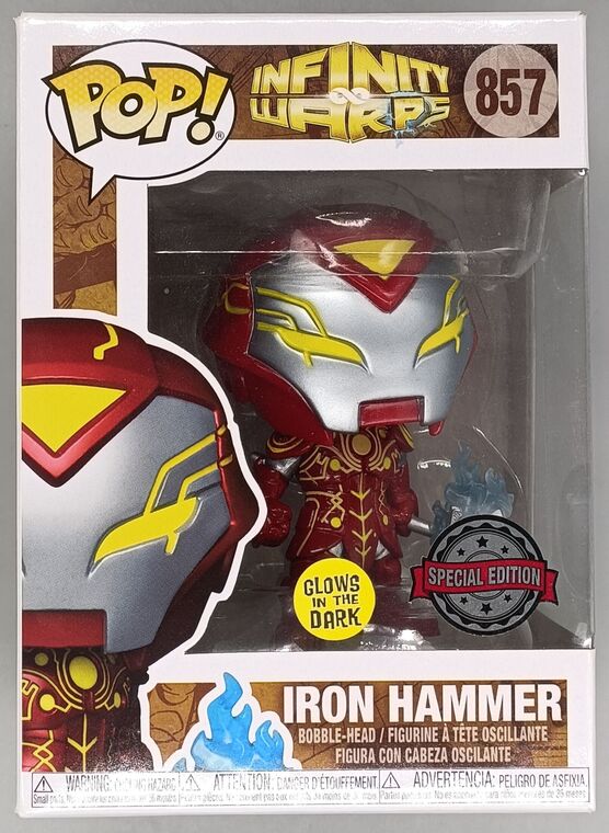 #857 Iron Hammer - Glow - Marvel Infinity Warps - BOX DAMAGE