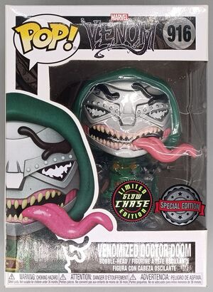 #916 Venomized Doctor Doom Glow Chase - Marvel - DAMAGE