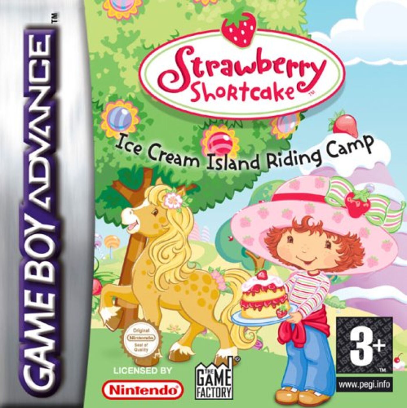 Strawberry Shortcake Ice Cream Island Riding Camp Nintendo GBA