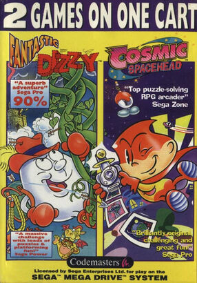 2 Games on One Cart: Fantastic Dizzy/Cosmic Space Head