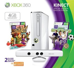 Xbox 360 Console (4GB HD) with Kinect Sensor (White)