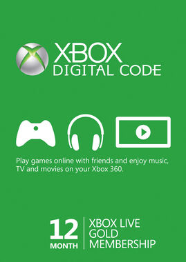 Xbox Live (Digital Product Only) - 12 Month Gold Membership