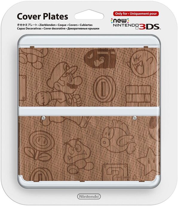 New Nintendo 3DS Coverplate - Mario (Wood)