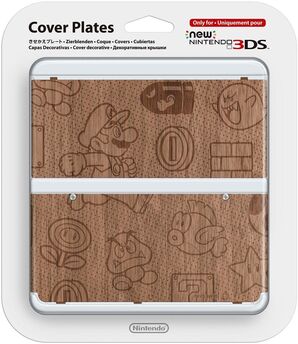 New Nintendo 3DS Coverplate - Mario (Wood)