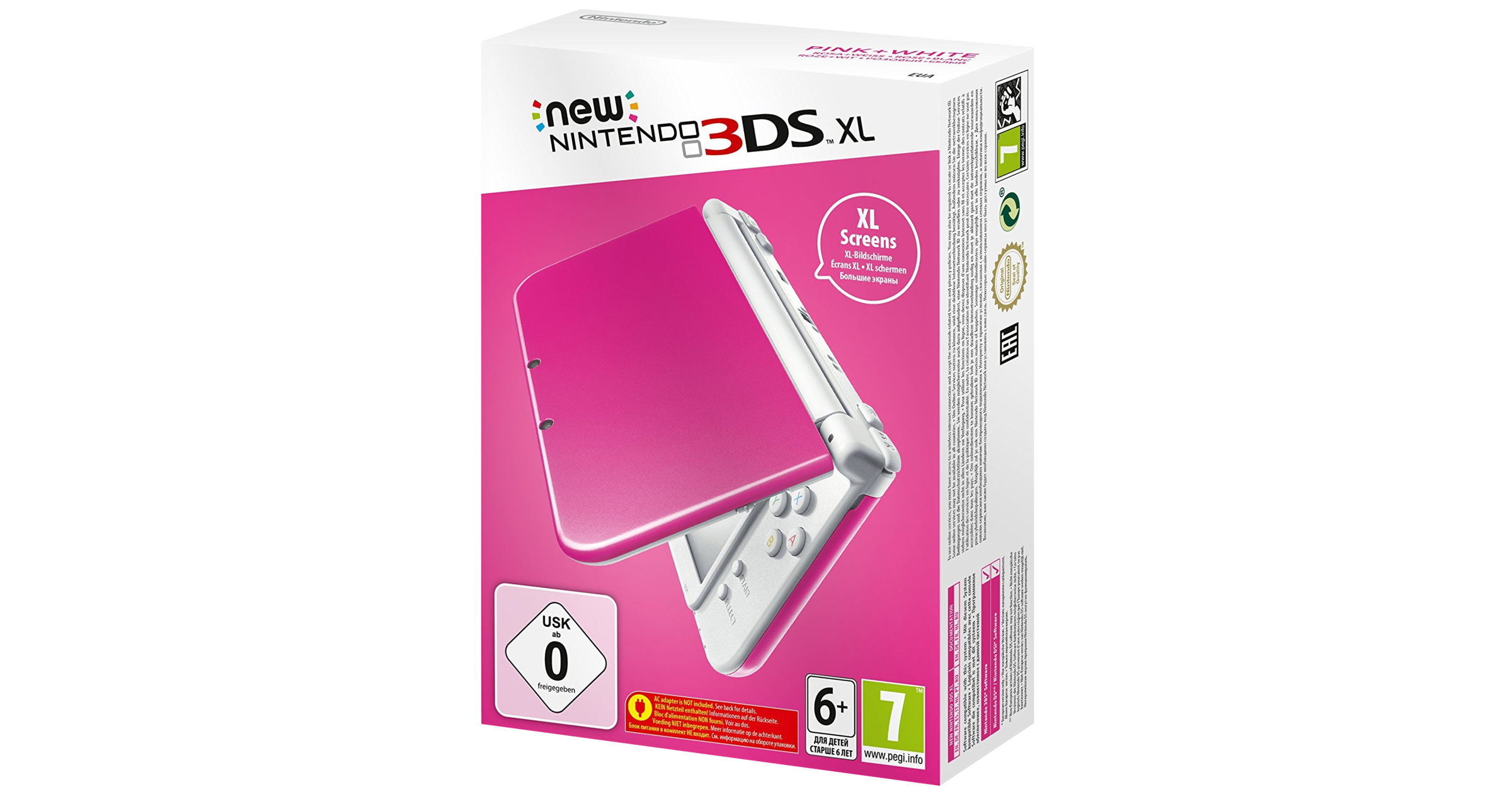 New Nintendo 3DS XL Pink & White