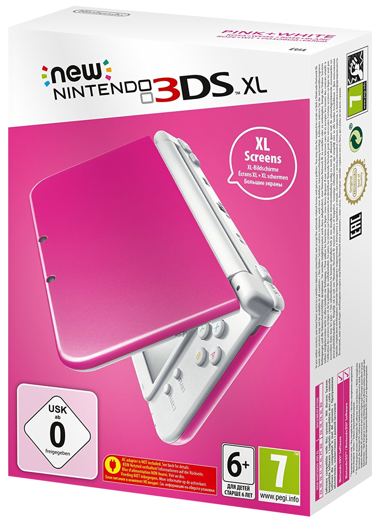 New Nintendo 3DS XL Pink & White