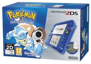 Nintendo 2DS Transparent Blue + Pokemon Blue