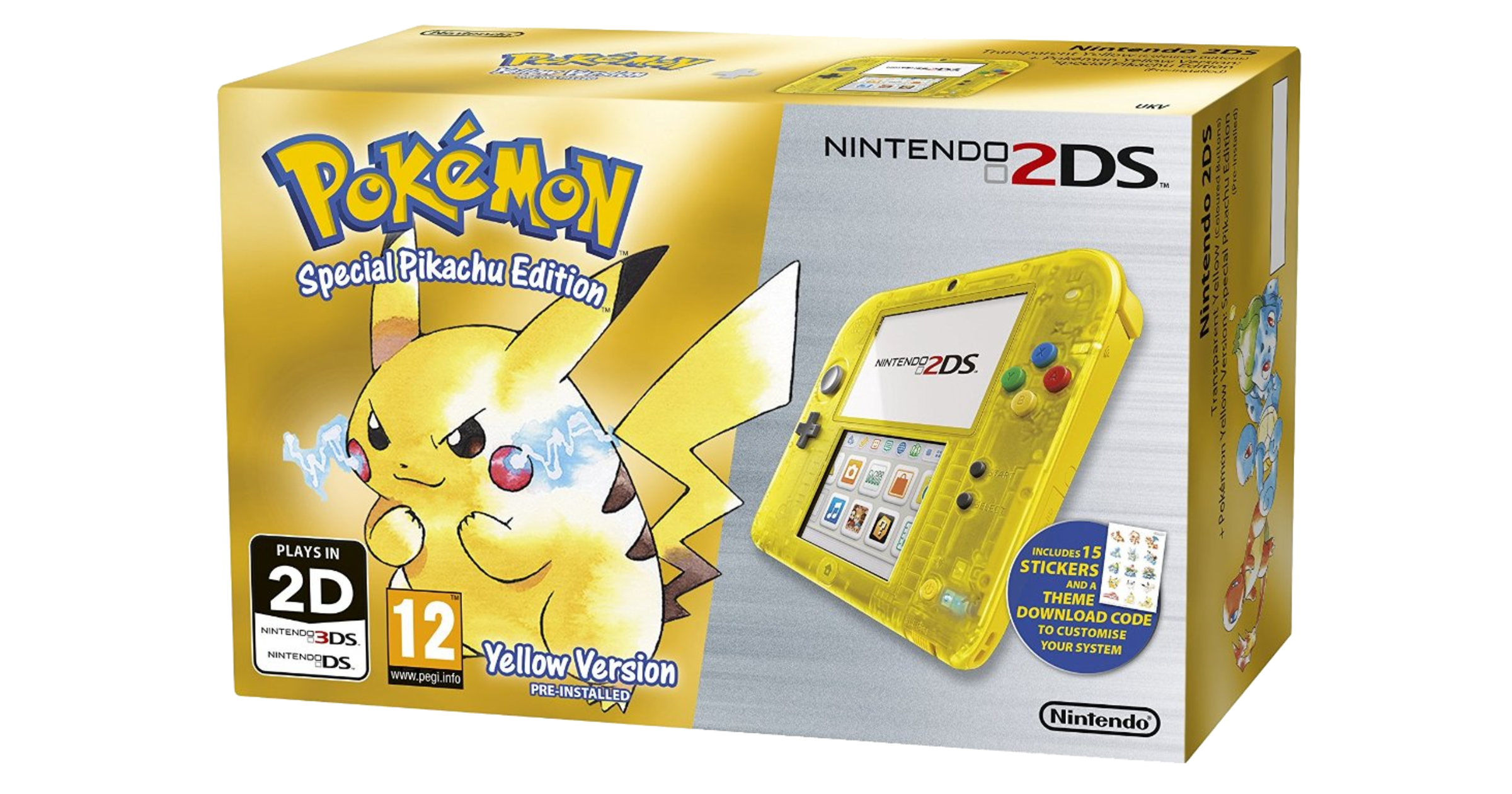 Nintendo 2ds Transparent Yellow Pokemon Yellow