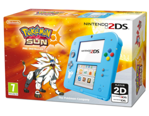 Nintendo 2DS Turquoise with Pokemon Sun