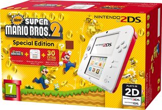 Nintendo 2DS White/Red with Mario 2 Preinstalled