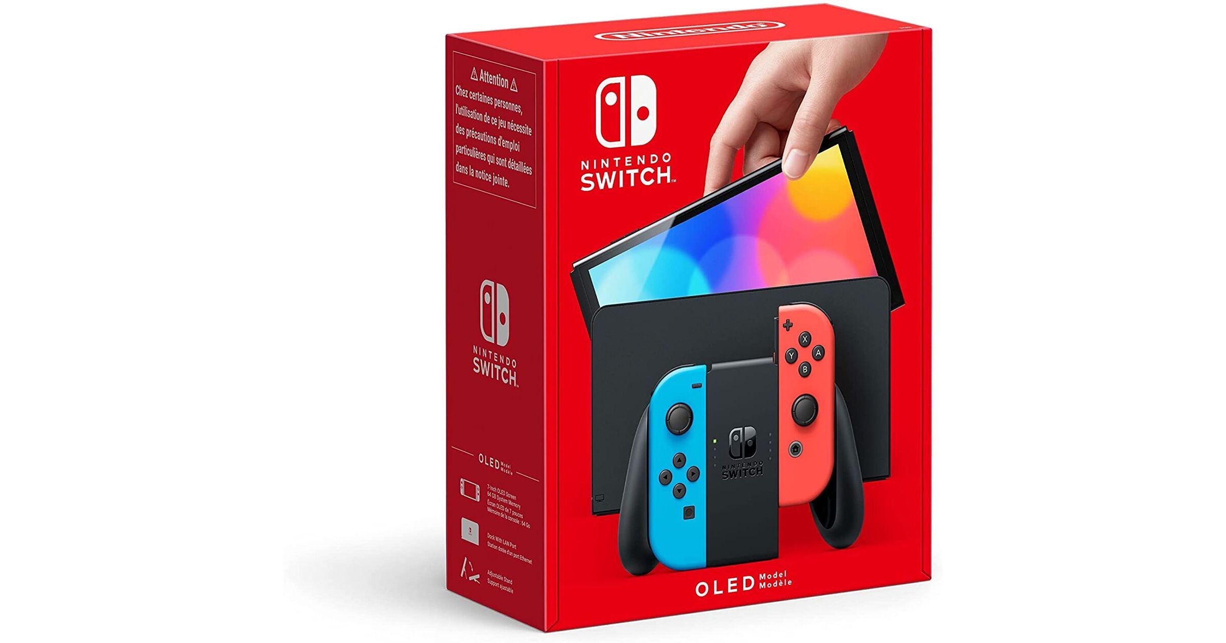 Nintendo Switch Console (OLED Model) Neon Blue/Neon Red